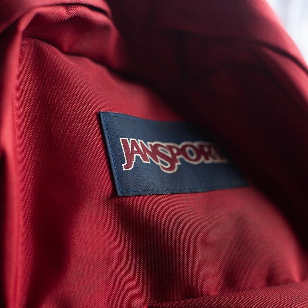 JanSport Label On SuperBreak Plus Red Viking