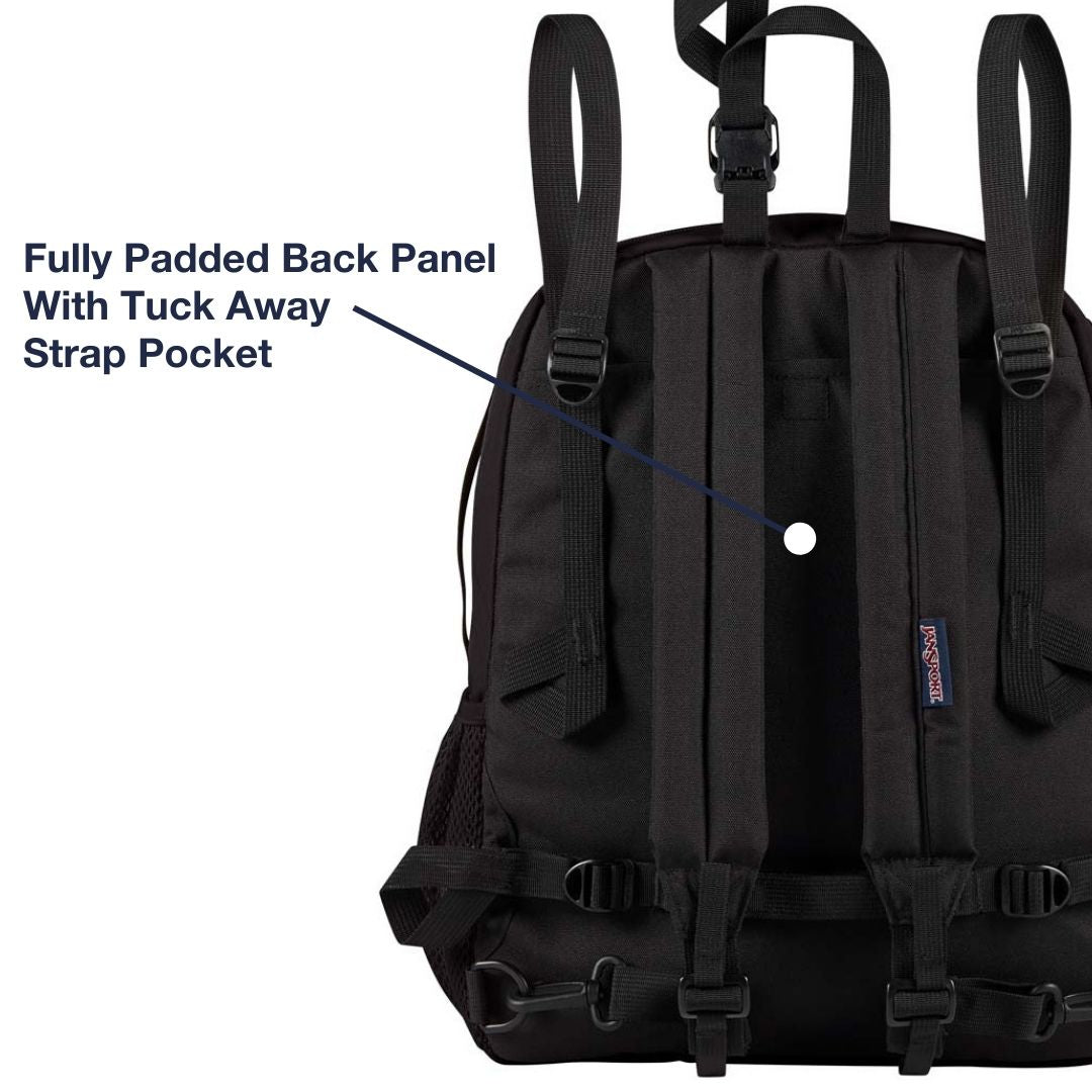 JanSport NZ Central Adaptive Backpack With Fully Padded Back Panel and tuck away strap pocket