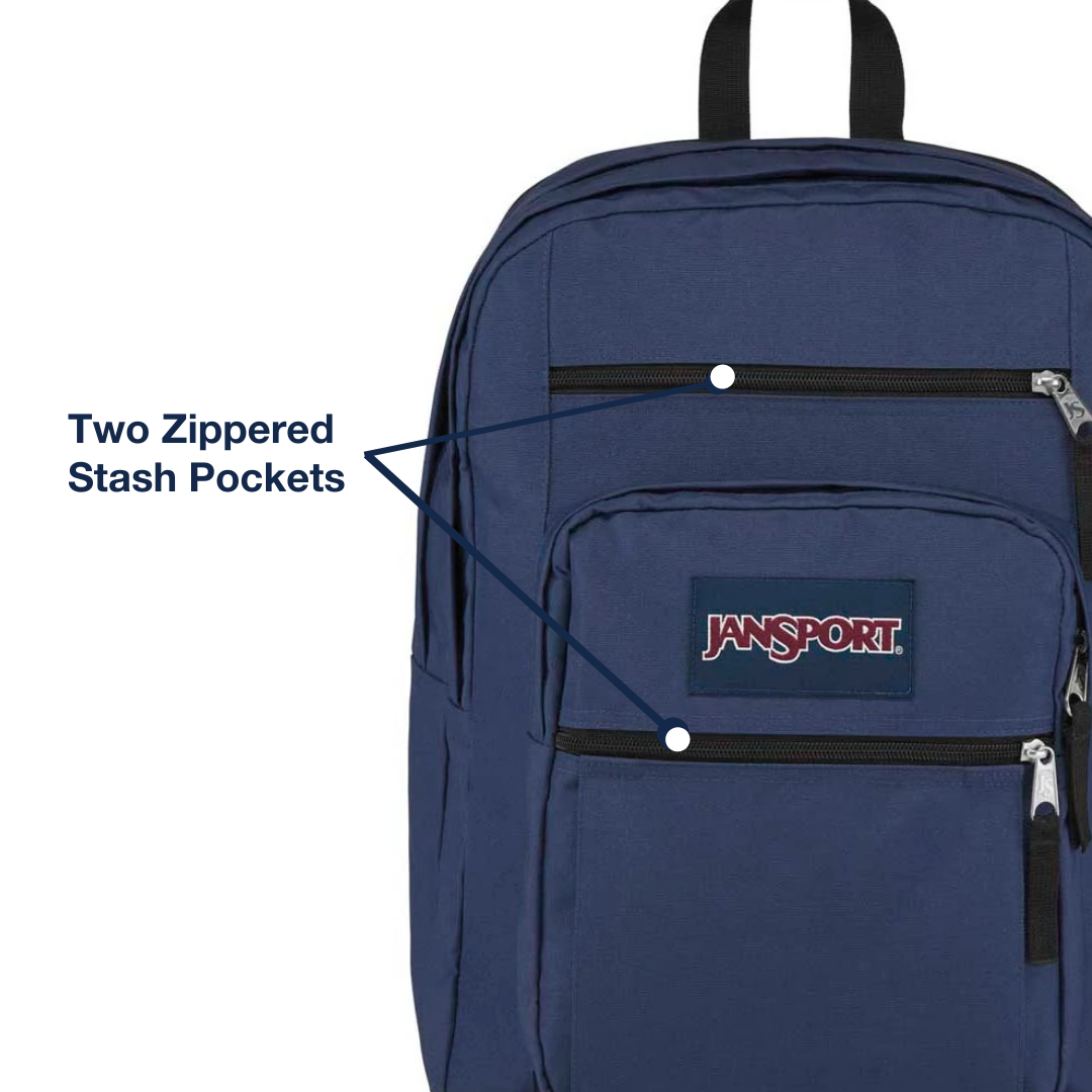 JanSport Big Student With Two Zippered Stash Pockets