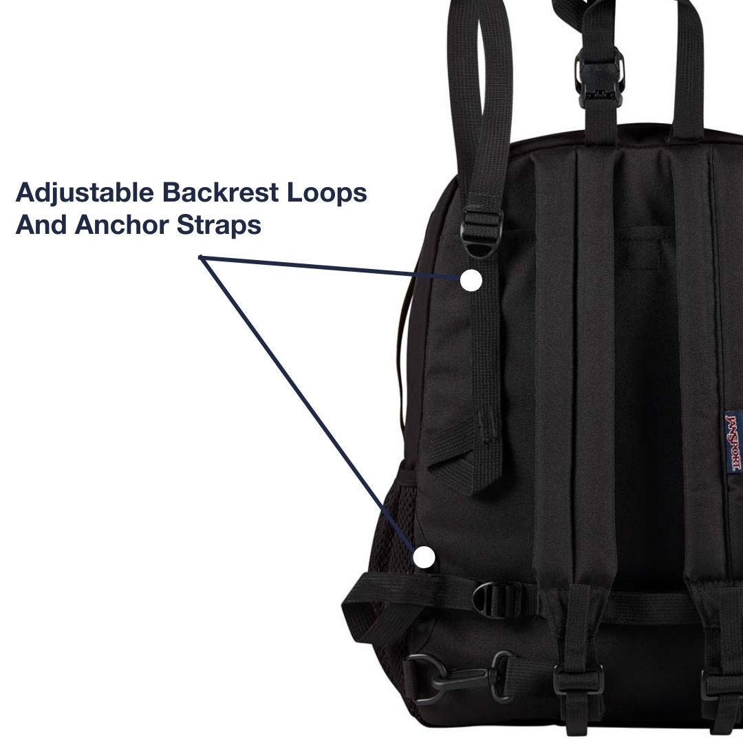 JanSport NZ Central Adaptive Backpack With Adjustable Backrest Loops and Anchor Straps