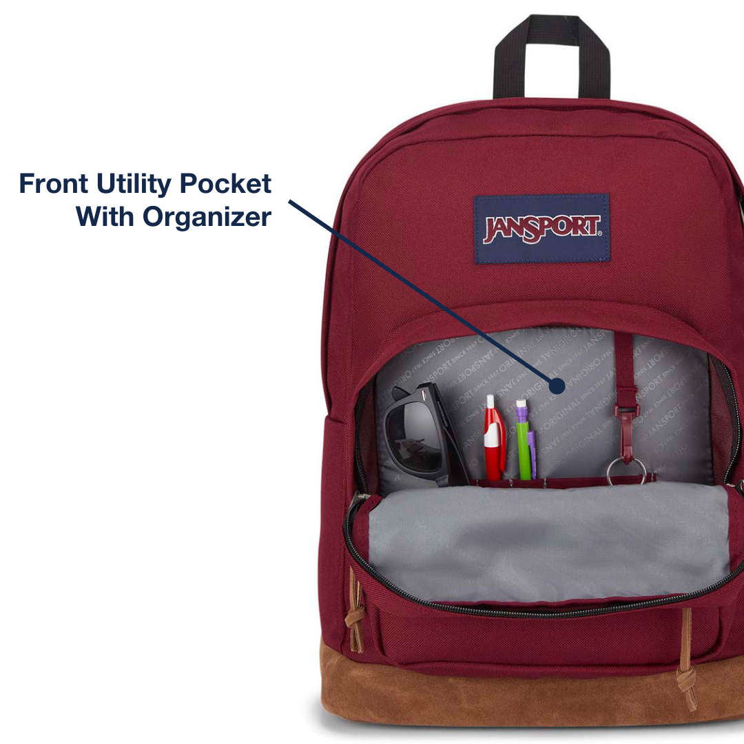 JanSport Right Pack Featuring Front Utility Pocket With Organizer Panel