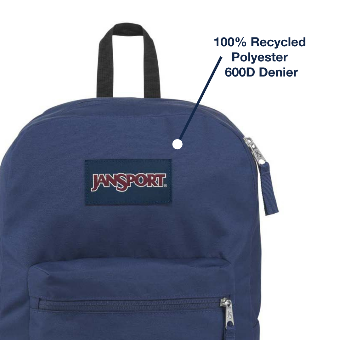 JanSport Cross Town Made With 100% Recycled Polyester 600 Denier