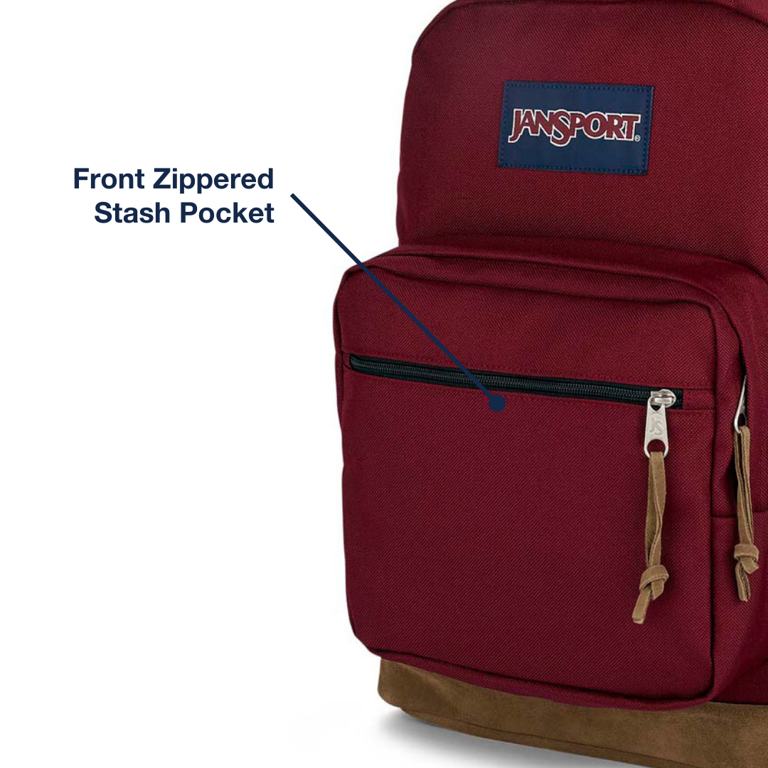 JanSport Right Pack With Front Zippered Stash Pocket